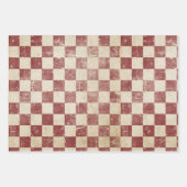 レトロ動揺して伝統的擦り切れた ラッピングペーパーシート (正面)