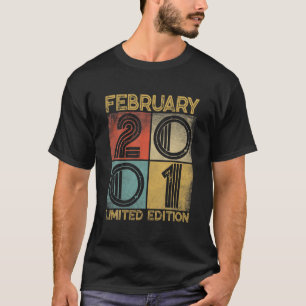 レトロ動揺して2001年2月21日誕生日21年 Tシャツ