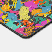 レトロ動物のシルエット模様 デスクマット (コーナー)