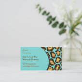 レトロ動物の模様プロファイルカード 名刺 (スタンド正面)