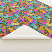 レトロ動物はパターンのシルエットを描きます シェルパブランケット (3/4)