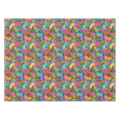 レトロ動物はパターンのシルエットを描きます テーブルクロス (正面(横))