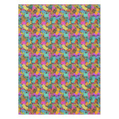 レトロ動物はパターンのシルエットを描きます テーブルクロス (正面)