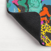 レトロ動物はパターンのシルエットを描きます マウスパッド (コーナー)