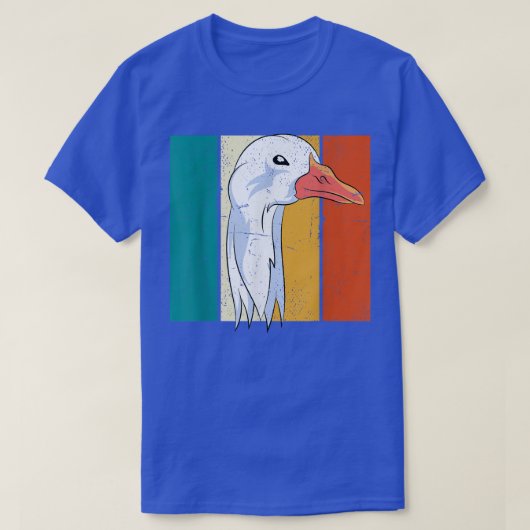 レトロ動物愛好家農家ファームバードグース Tシャツ (デザイン正面)