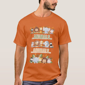 レトロ動物 Tシャツ