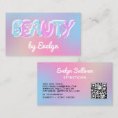 レトロ勾配気泡美しい名刺 名刺 (正面/裏面)