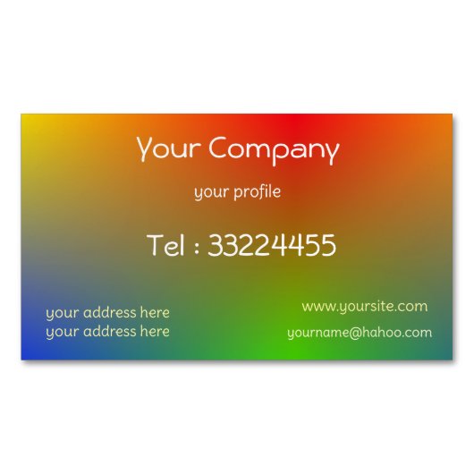 レトロ勾配 マグネット名刺 (正面)