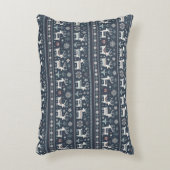 レトロ北欧トナカイ模様 アクセントクッション (正面(垂直))