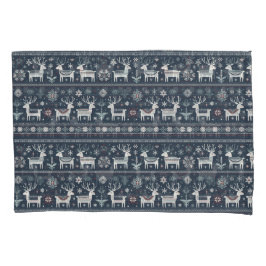 レトロ北欧トナカイ模様 枕カバー