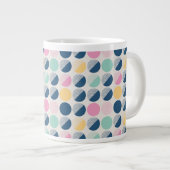 レトロ半円パターン ジャンボコーヒーマグカップ (正面右)