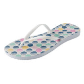 レトロ半円パターン ビーチサンダル (アングル)