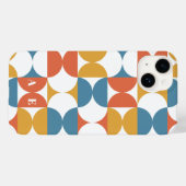 レトロ半円ホタテはっきりしたロ青橙黄 Case-Mate iPhoneケース (裏面 (横))