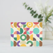 レトロ半環織物模様 ポストカード (スタンド正面)