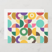 レトロ半環織物模様 ポストカード (正面/裏面)