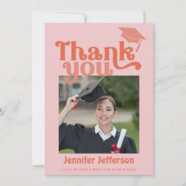 レトロ卒業サンキューフォトカード シーズンカード