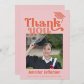 レトロ卒業サンキューフォトカード シーズンカード (正面/裏面)