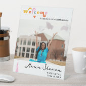 レトロ卒業パーティクラス2024ウェルカムサイン 台座サイン (インサイチュ)