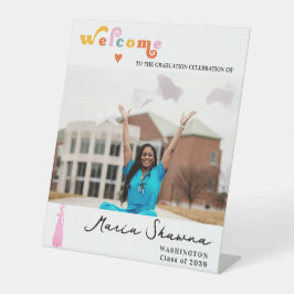 レトロ卒業パーティクラス2024ウェルカムサイン 台座サイン