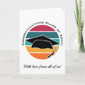 レトロ卒業式キャップモルタルボード カード (正面)