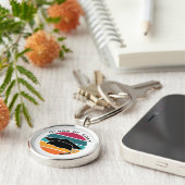 レトロ卒業式キャップモルタルボード キーホルダー (側面)