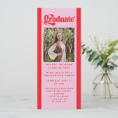 レトロ卒業式パーティーデジタルエビテ 招待状 (スタンド正面)