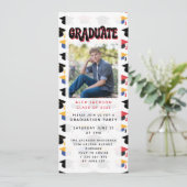 レトロ卒業式パーティーデジタルエビテ 招待状 (スタンド正面)