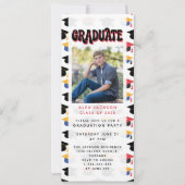 レトロ卒業式パーティーデジタルエビテ 招待状 (正面)