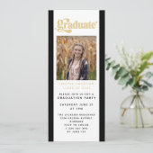 レトロ卒業式パーティーデジタルエビテ 招待状 (スタンド正面)