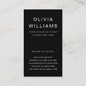 レトロ卒業生オーバーレイ卒業ブラックフォト 名刺 (裏面)