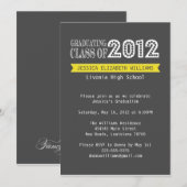 レトロ卒業 招待状 (正面/裏面)