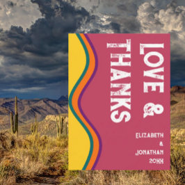 レトロ南西結婚波 サンキューカード