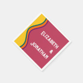 レトロ南西結婚波 スタンダードカクテルナプキン (角)