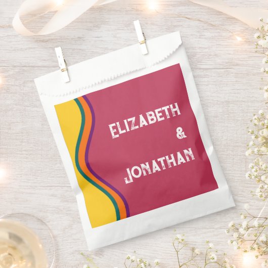 レトロ南西結婚波 フェイバーバッグ (クリップ留めされた状態)