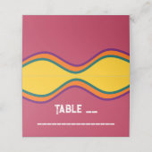 レトロ南西結婚波 プレイスカード (外部開封)