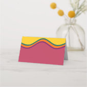 レトロ南西結婚波 プレイスカード (裏面)