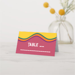 レトロ南西結婚波 プレイスカード