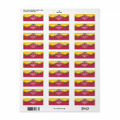 レトロ南西結婚波 ラベル (フルシート)