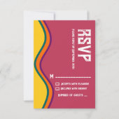 レトロ南西結婚波 出欠カード (正面)