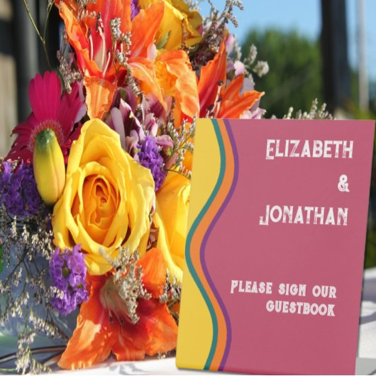 レトロ南西結婚波 台座サイン