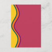 レトロ南西部のウェディングレセプション エンクロージャーカード (裏面)