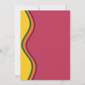 レトロ南西部ウェーブズブライダルシャワー 招待状 (裏面)