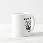 レトロ占星術のサイン – 山羊座乳児Tシャツ コーヒーマグカップ (正面右)