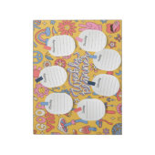 レトロ印刷可能な週次プランナー、開催者シート ノートパッド (回転)