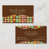 レトロ卵（チョコレート/DIY背景） 名刺 (正面/裏面)