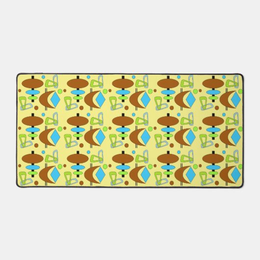 レトロ原子の形状サムスンギャラクシーケース デスクマット (正面)