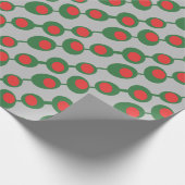 レトロ原子オリーブ ラッピングペーパー (角)