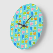 レトロ原子キッチアクリル時計 ラージ壁時計 (傾斜)