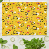 レトロ原子クモ キッチンタオル (折り畳み)