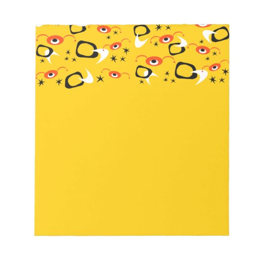 レトロ原子クモ ノートパッド (正面)